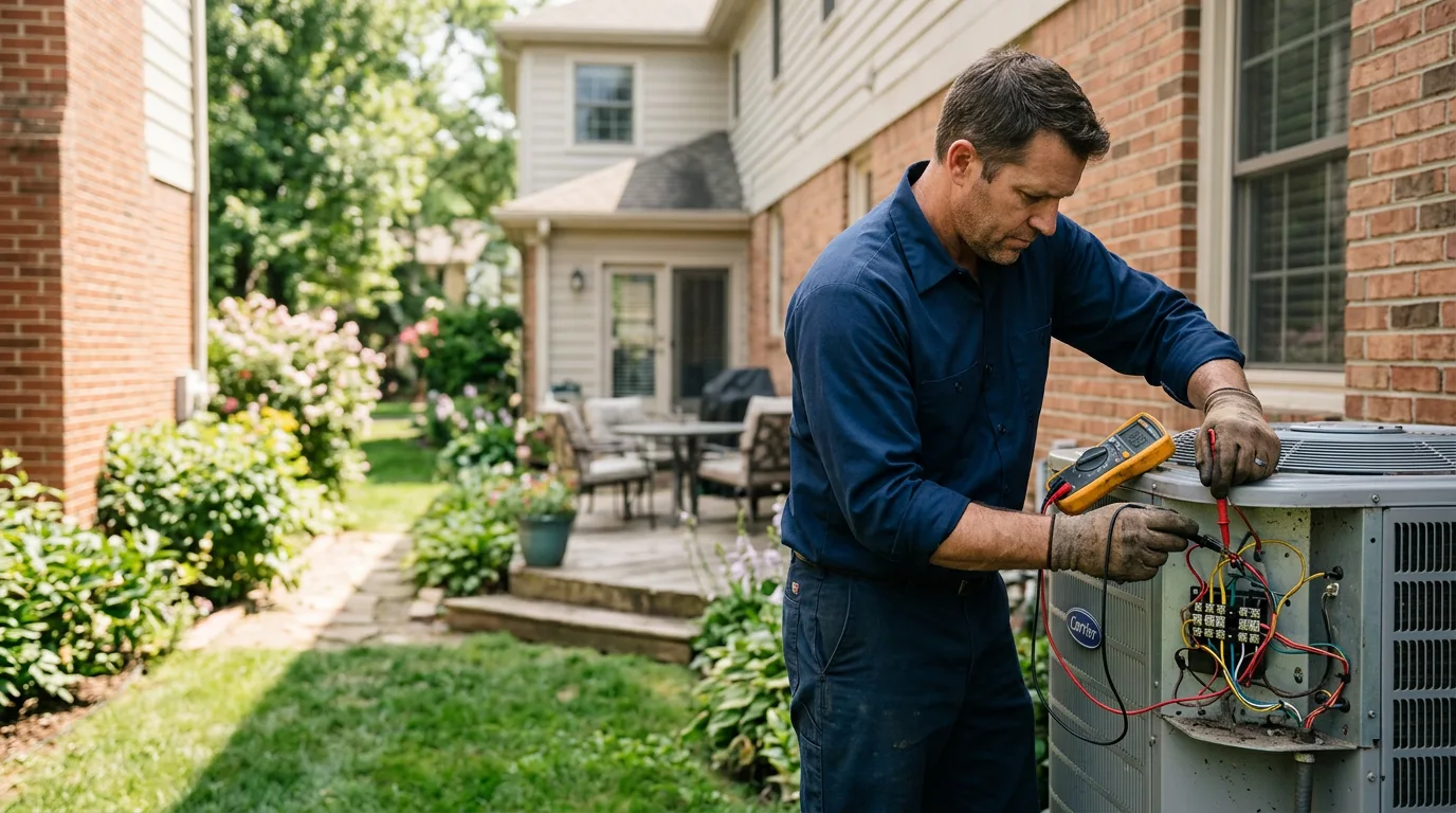 HVAC technician working near Calumet City, IL
